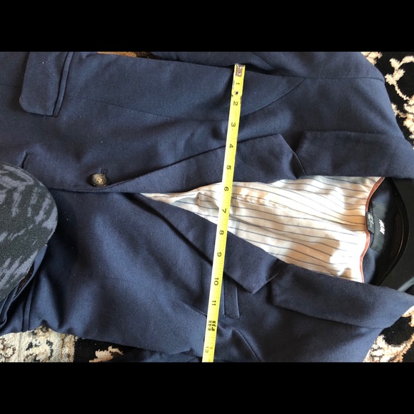 Navy elbow patch blazer - Picture 3 of 3